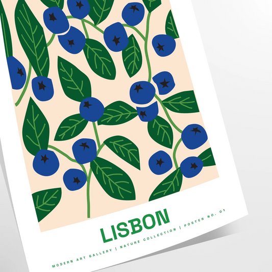 vibrant Farmer Market Plant Art Poster lush green blue hues wall collection unique gift space artwork unframed options style