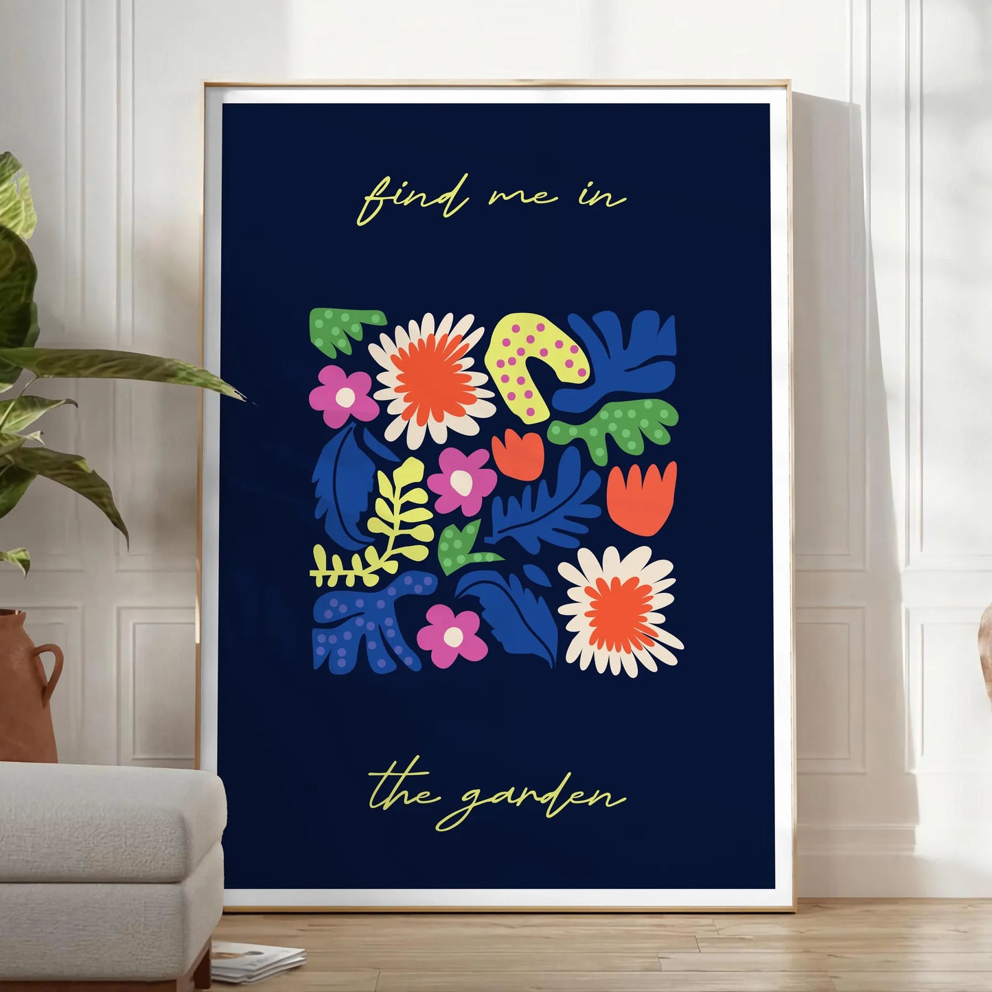 space stunning botanical poster prints lush green flora sleek black background captivating wall art ideal gift nature lovers sizes A4 cm A0 room