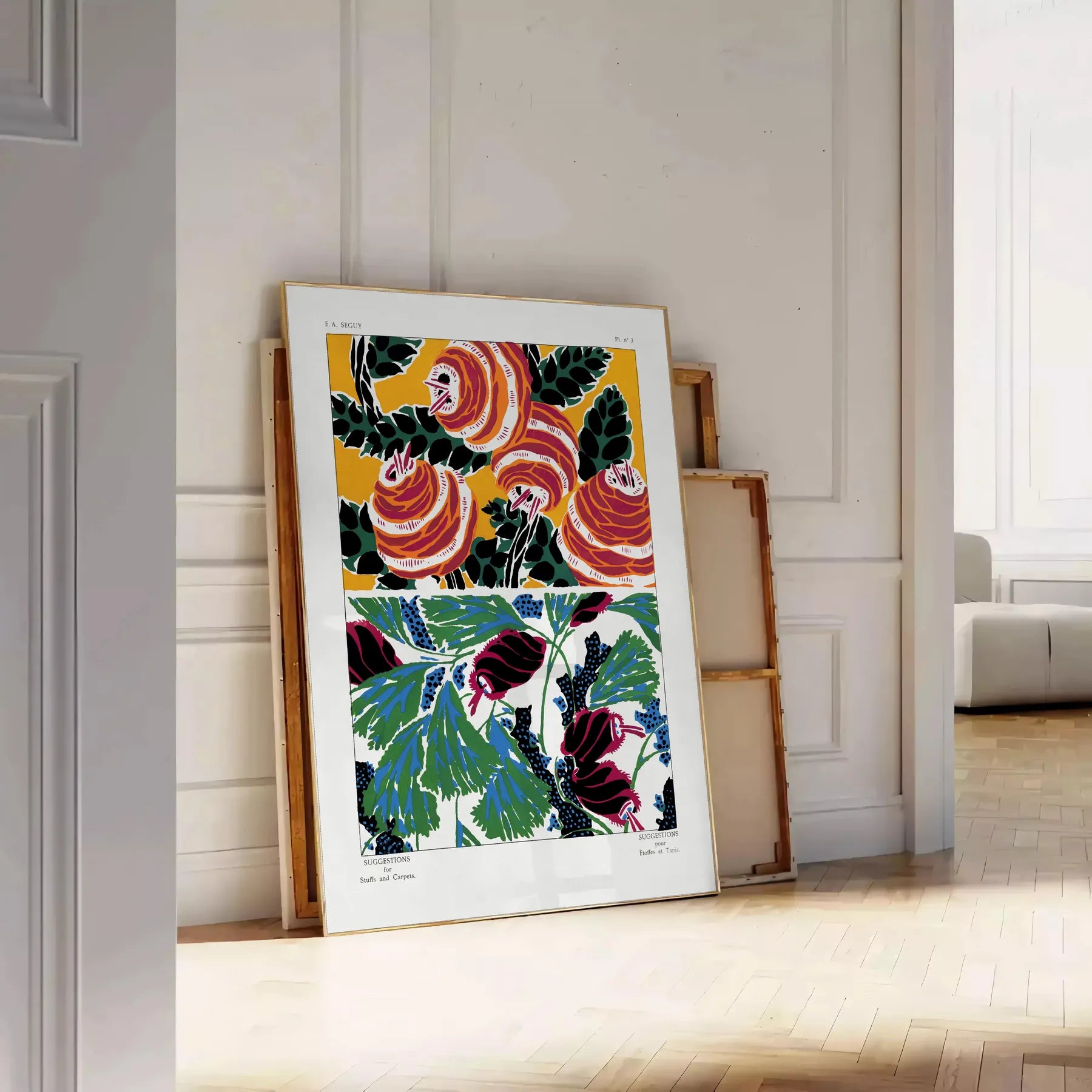space botanical prints vintage poster lush green white hues wall art unique gift artwork timeless elegance room decor exquisite piece frame