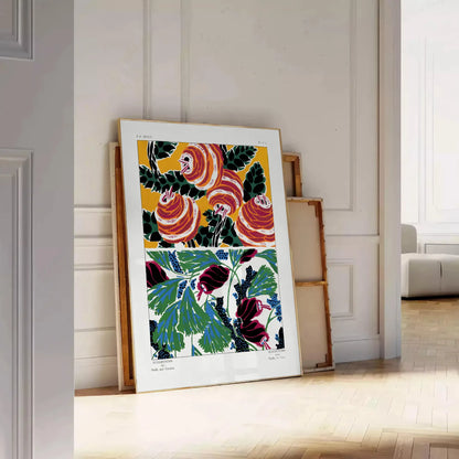 space botanical prints vintage poster lush green white hues wall art unique gift artwork timeless elegance room decor exquisite piece frame