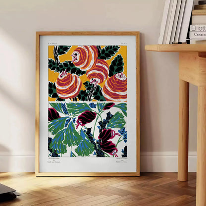 space botanical prints vintage poster lush green white hues wall art unique gift artwork timeless elegance room decor exquisite piece frame