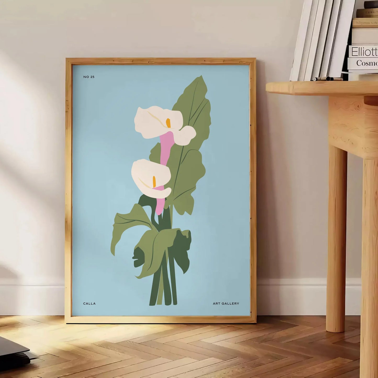 space vintage botanical poster elegant blue gray tones stunning wall art perfect gift nature lover print home office decor