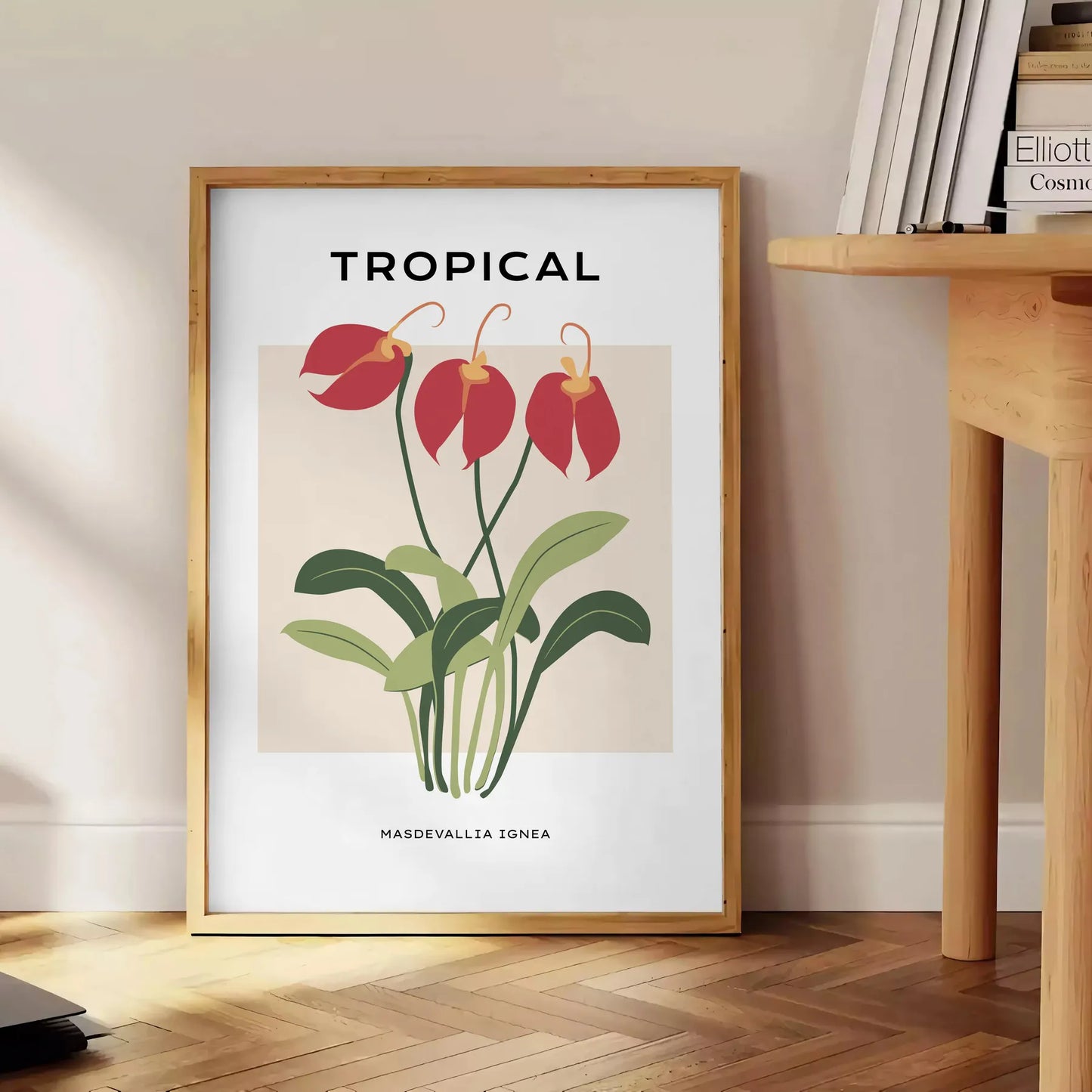 allure nature vintage botanical prints poster vibrant orange gray hues wall art thoughtful gift captivating artwork charm space sizes A4 cm A0