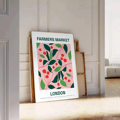 vibrant essence farmer market space stunning poster lush greens warm oranges artwork perfect unique gift accent wall art unframed formats ideal print nature lovers
