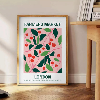 vibrant essence farmer market space stunning poster lush greens warm oranges artwork perfect unique gift accent wall art unframed formats ideal print nature lovers