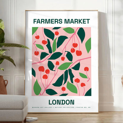 vibrant essence farmer market space stunning poster lush greens warm oranges artwork perfect unique gift accent wall art unframed formats ideal print nature lovers