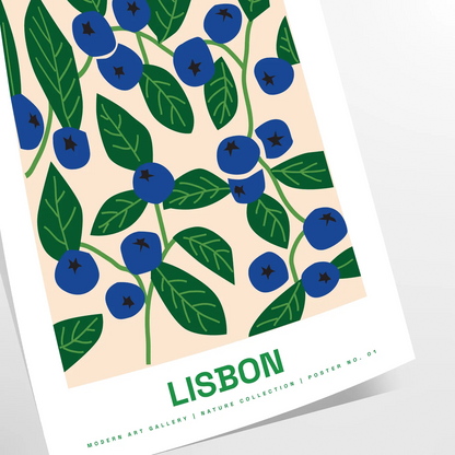 vibrant Farmer Market Plant Art Poster lush green blue hues wall collection unique gift space artwork unframed options style